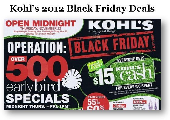 Kohl’s Black Friday Deals 2012: 64 Pages of Sale Items + $15 Kohl’s