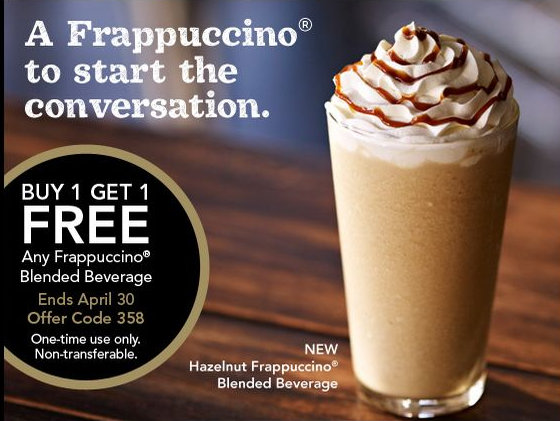 Free Printable Coupons For Starbucks Frappuccino