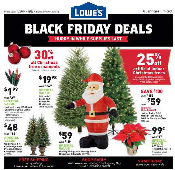 Lowe’s Black Friday Deals 2014: Online and In-Store!