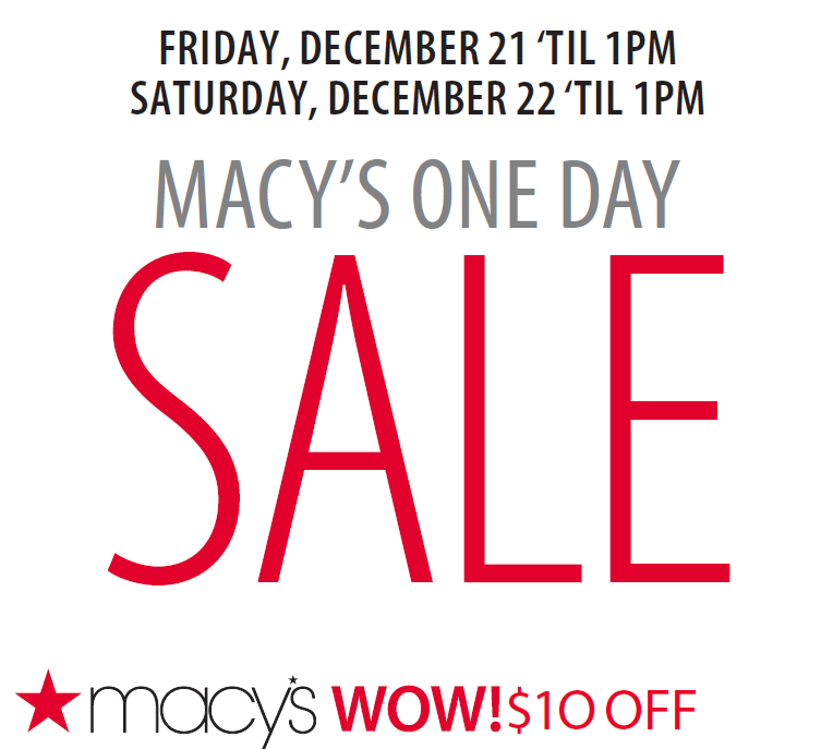 Macy’s Coupon: Save $10 on a $25 In-Store Purchase!