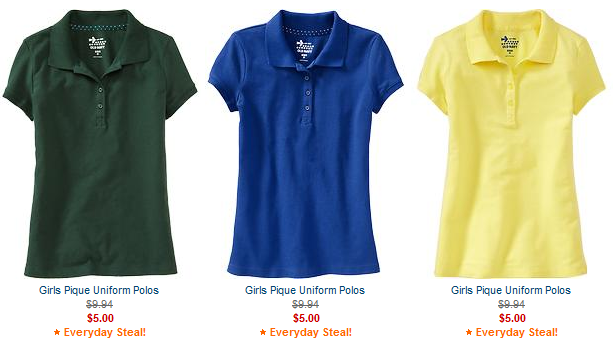 old navy school uniform sale  polos for  5  25  off coupon