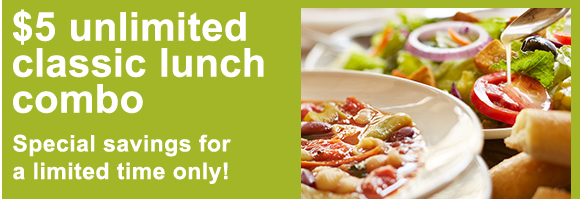 Olive Garden Coupon 5 Unlimited Classic Lunch Comb Soup Salad